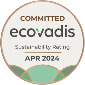 EcoVadis badge as a company with corporate social responsibility.
