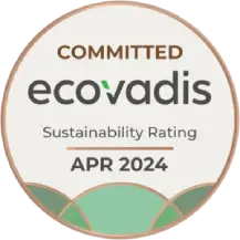 EcoVadis badge as a company with corporate social responsibility.